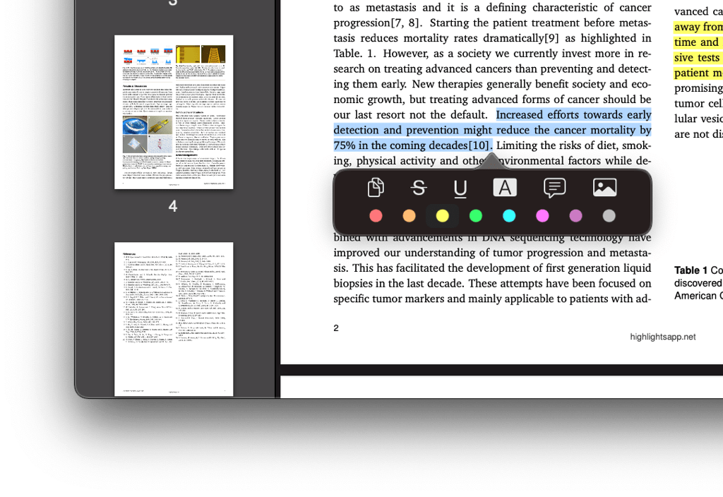 remove highlight from pdf mac