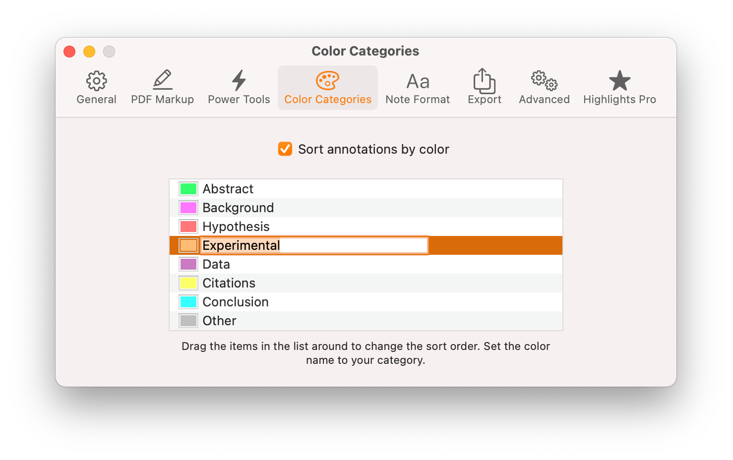 How to Sort PDF Annotations Using Color Categories on Mac - Highlights